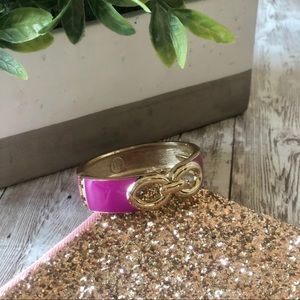 Fuschia/Gold Banana Republic Enamel Bracelet